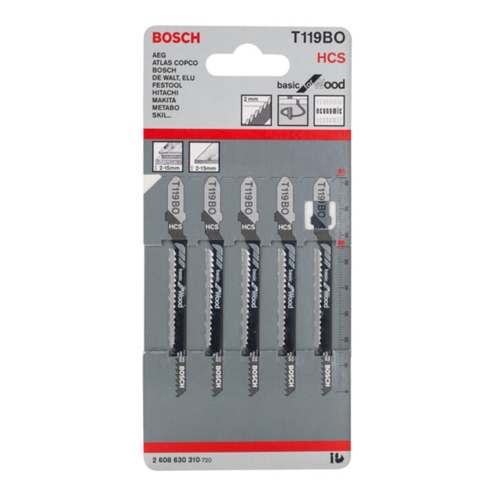 Bosch Decoupeerzaagblad T 119 BO, Basic voor hout