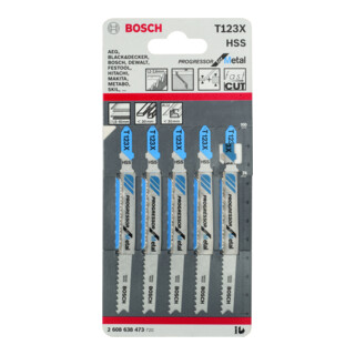 Bosch decoupeerzaagblad T 123 XF, Progressor for Metal