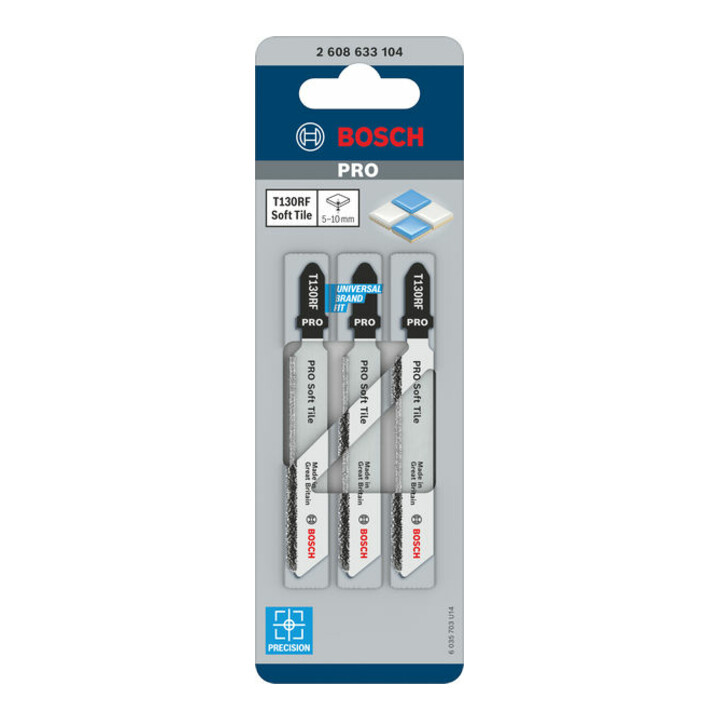 Bosch decoupeerzaagblad T 130 Riff, Special for Ceramics