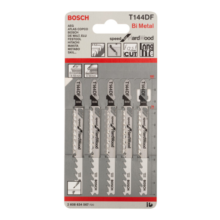 Bosch Decoupeerzaagblad T 144 DF, Speed voor hardhout