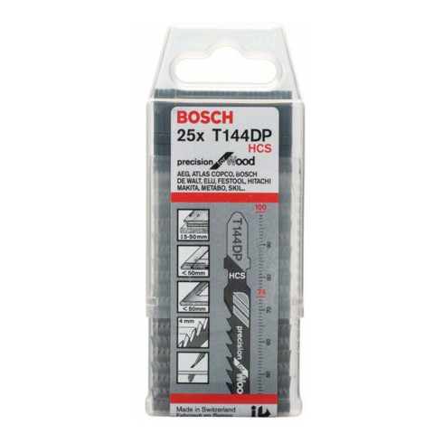 Bosch decoupeerzaagblad T 144 DP, Precision for Wood