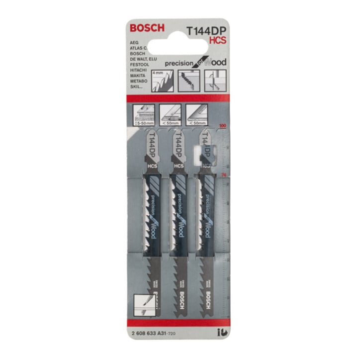 Bosch Decoupeerzaagblad T 144 DP, Precision voor hout