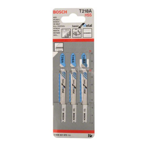 Bosch decoupeerzaagblad T 218 A, Basic for Metal