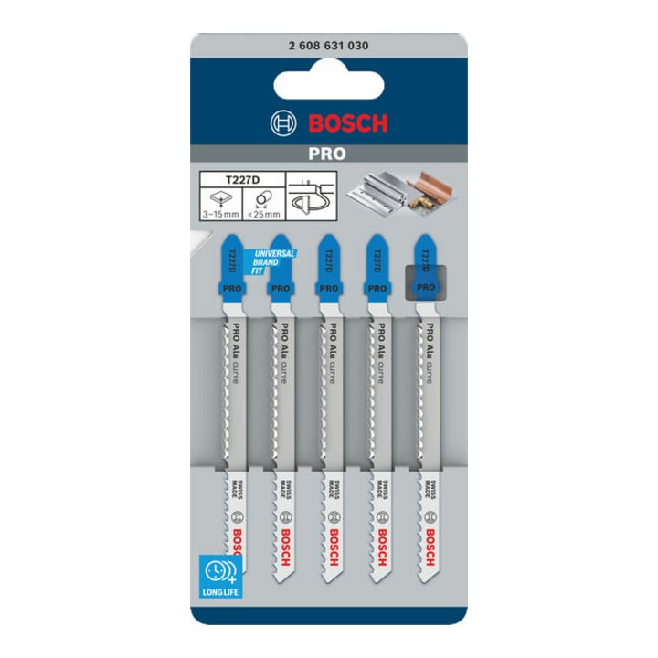 Bosch Decoupeerzaagblad T 227 D, speciaal voor aluminium