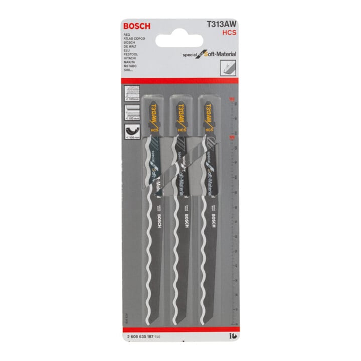 Bosch decoupeerzaagblad T 313 AW Special for Soft material