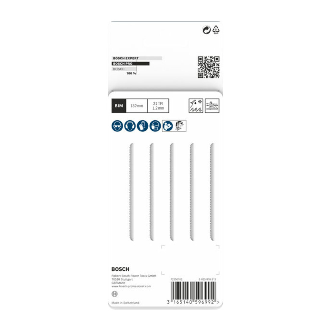 Bosch decoupeerzaagblad T 321 AF, Speed for Metal