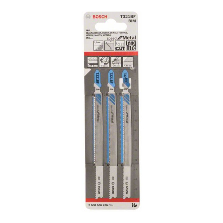 Bosch decoupeerzaagblad T 321 BF, Speed for Metal