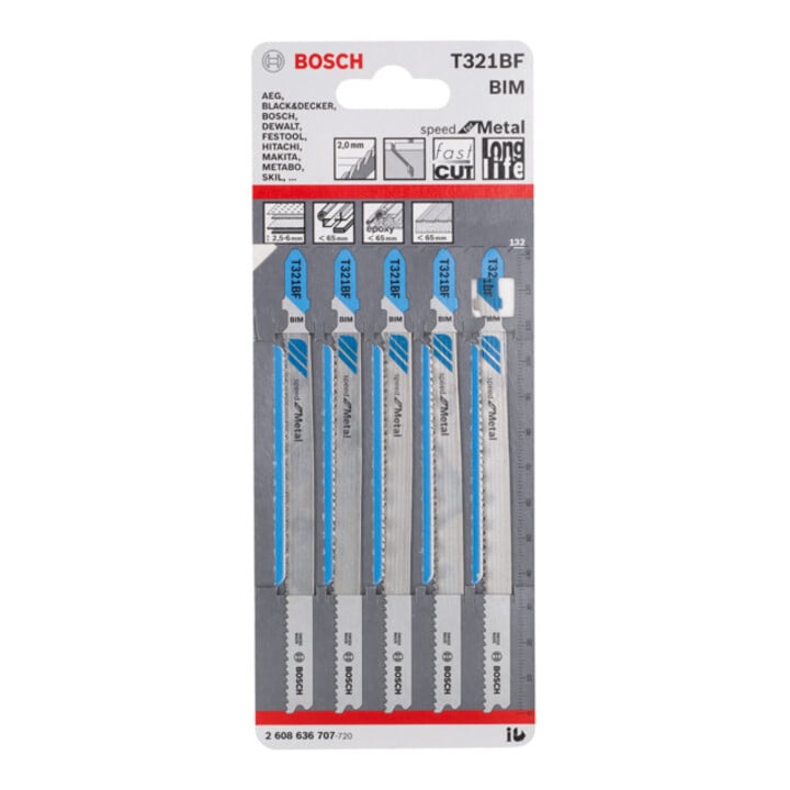 Bosch decoupeerzaagblad T 321 BF, Speed for Metal