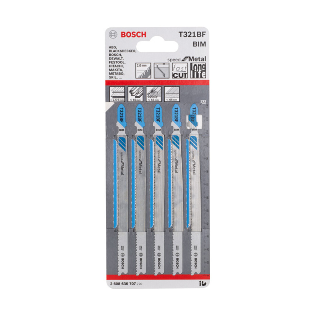 Bosch decoupeerzaagblad T 321 BF, Speed for Metal