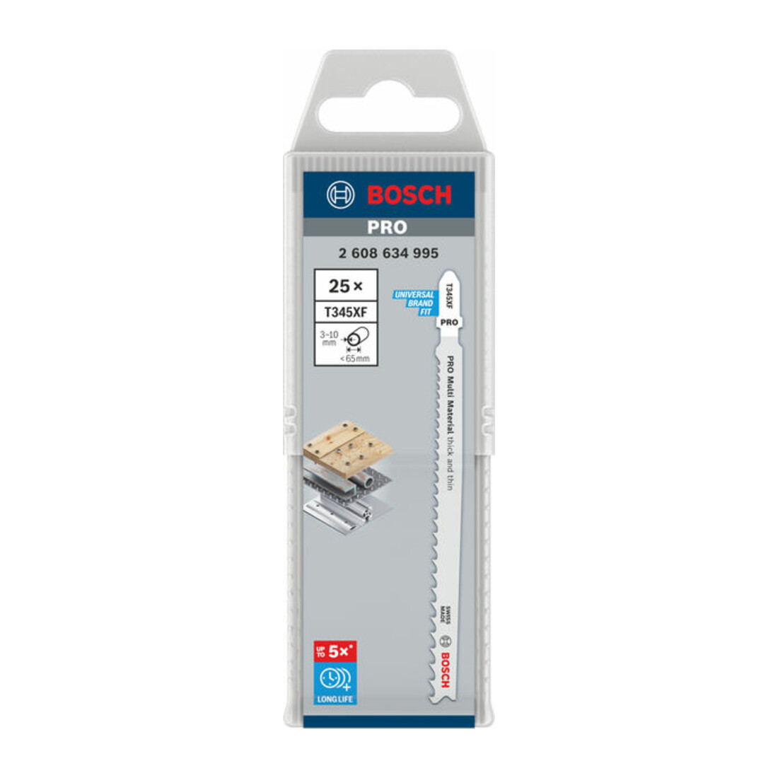 Bosch decoupeerzaagblad T 345 XF, Progressor for Wood and Metal