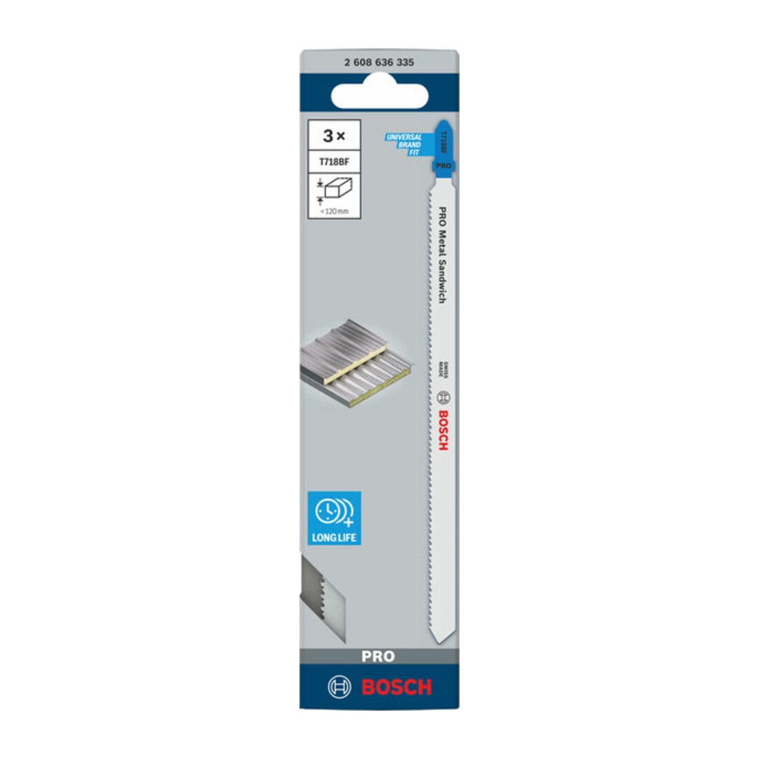 Bosch decoupeerzaagblad T 718 BF, Metal-Sandwich