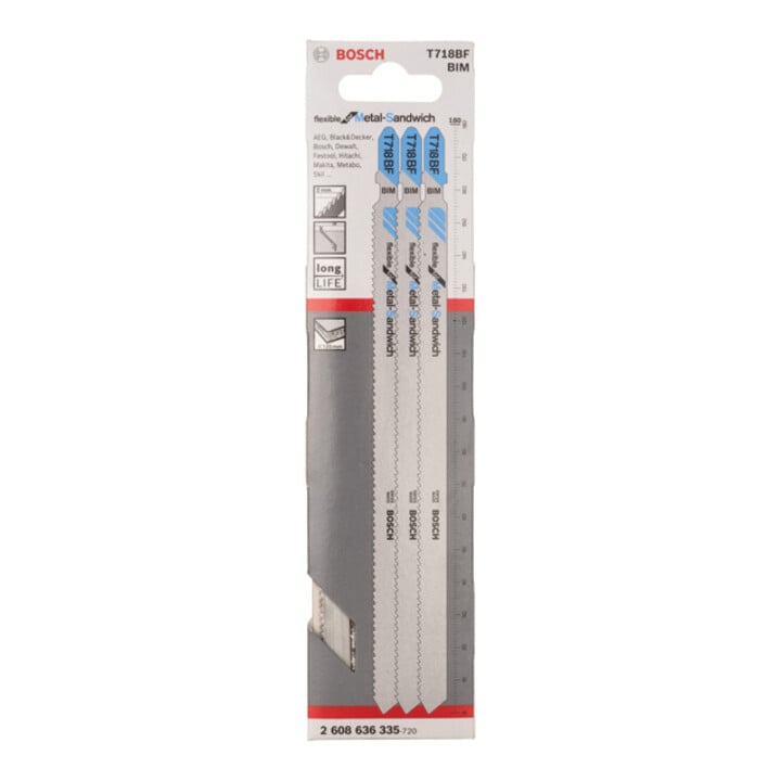 Bosch decoupeerzaagblad T 718 BF, Metal-Sandwich
