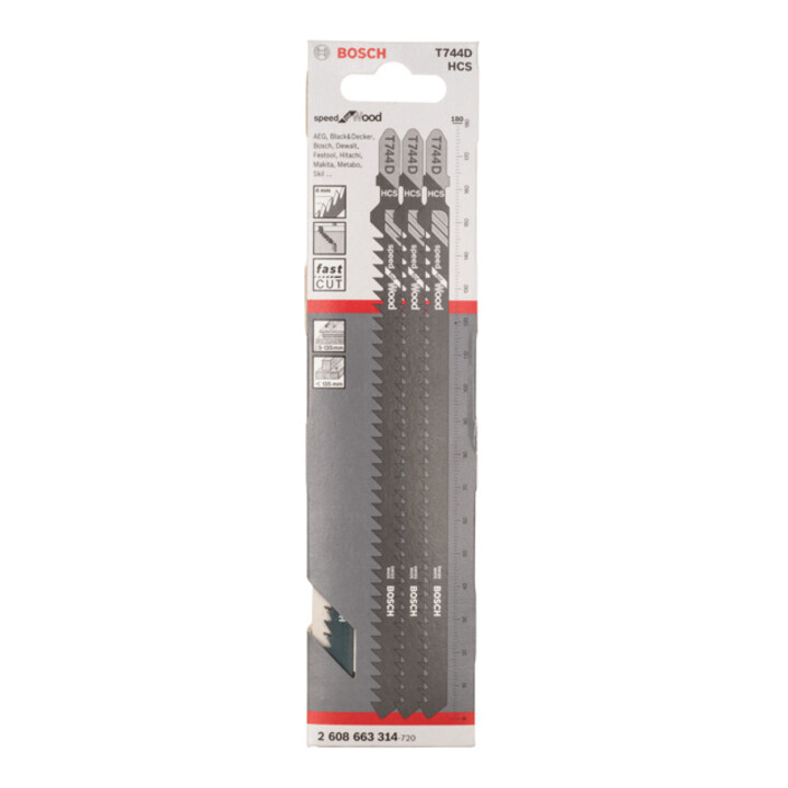 Bosch decoupeerzaagblad T 744 D, Speed for Wood