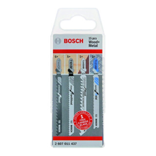 Bosch decoupeerzaagbladen set JSB hout en metaal 15 stuks