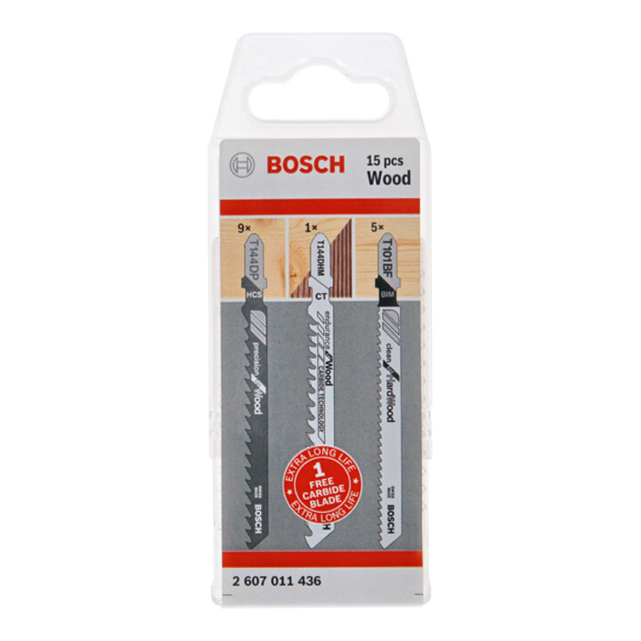 Bosch decoupeerzaagbladen set JSB Wood 15-delig