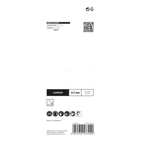 BOSCH Decoupeerzaagbladen, set, Omschrijving: T301CHM-E