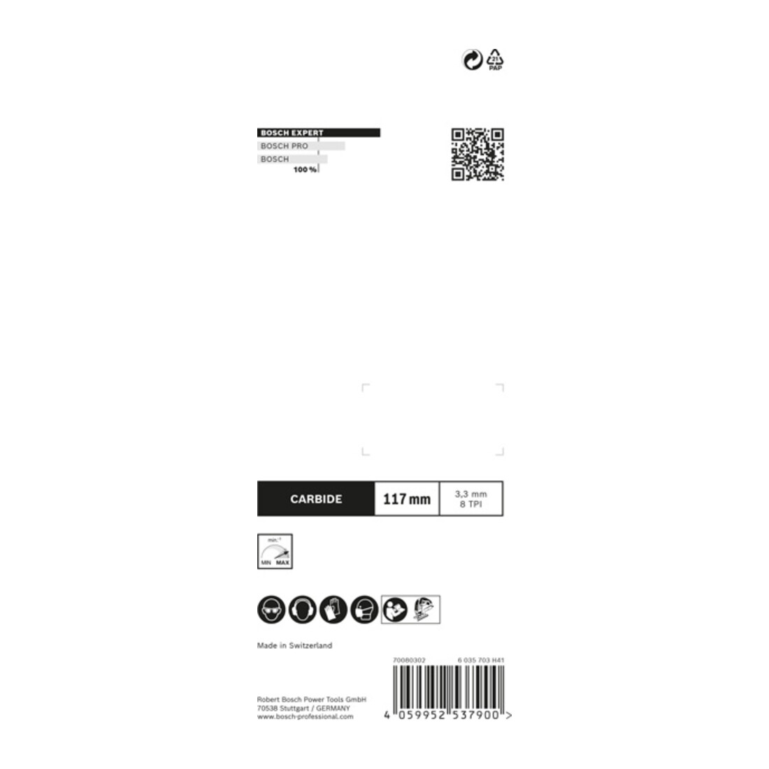 BOSCH Decoupeerzaagbladen, set, Omschrijving: T301CHM-E