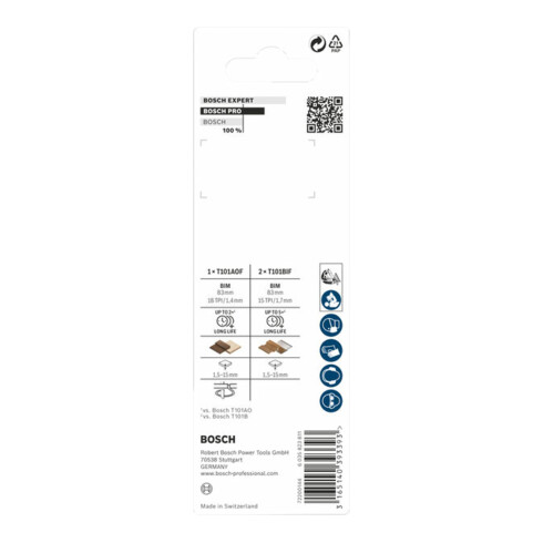 Bosch decoupeerzaagbladen-set Special for Laminate 3-delige enkele nokschacht