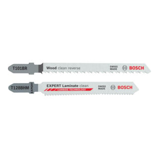 Bosch Decoupeerzaagbladen Set T101BR en T128BHM 26-dlg Laminate clean Expert