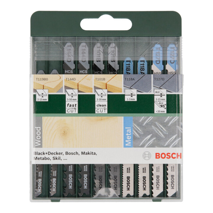 Bosch Decoupeerzaagbladset T-schacht 10-dlg. 2x T 101 B/T 144 D/T 119 BO/T 118 A/T 127 D