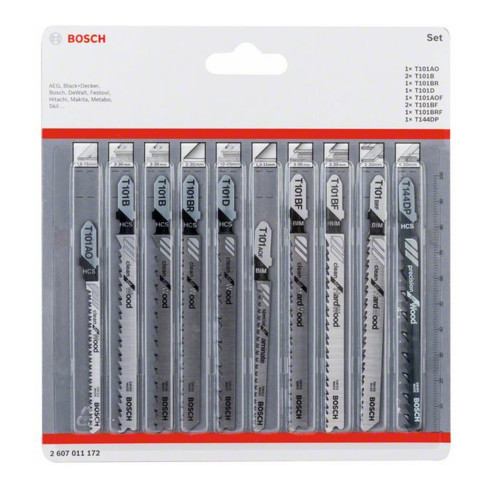 Bosch decoupeerzaagset Clean Precision 10 stuks