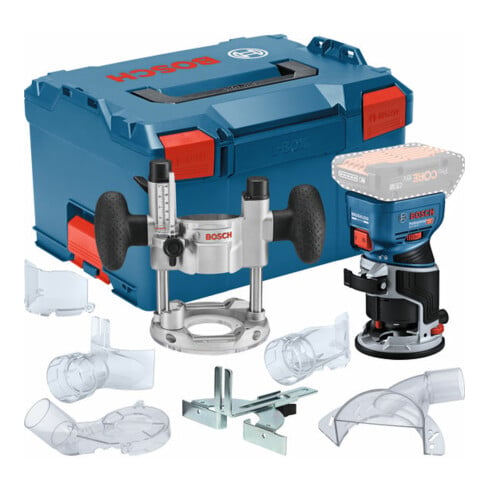 Bosch Défonceuse sans fil GKF 18V-8, unité plongeante TE 600 en L-BOXX 238