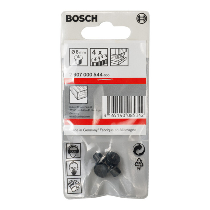 Bosch deuveluitzetter set 4 stuks 6 mm