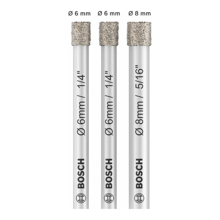Bosch Diamantbohrer-Set Expert for Ceramic (6, 6, 8 mm)