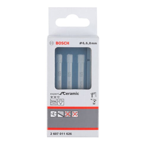 Bosch Diamantbohrer-Set Expert for Ceramic (6, 6, 8 mm)