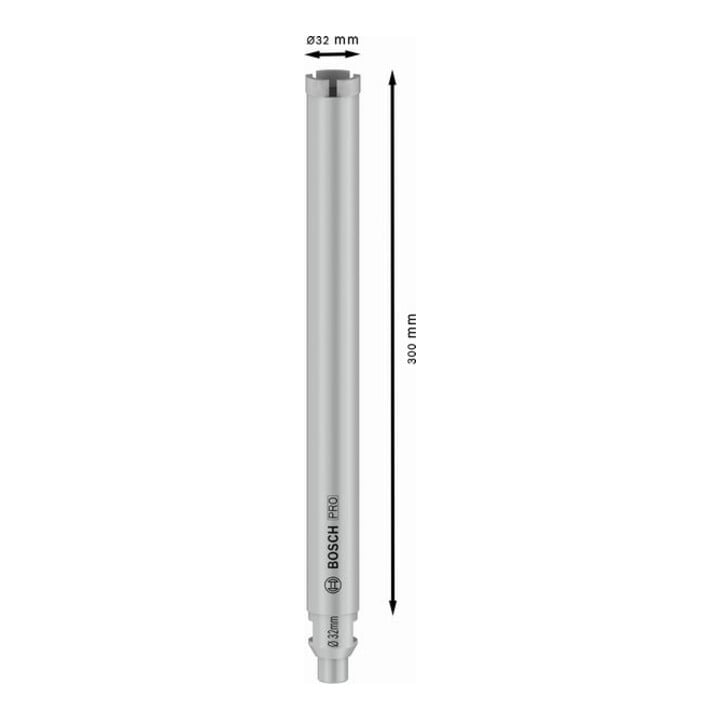 Bosch Diamantbohrkrone Standard for Concrete 1 1/2" UNC 32 mm 300 mm 3, 10 mm