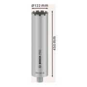 Bosch Diamantbohrkrone Standard for Concrete 1 1/4" UNC 122 mm 450 mm 10 10 mm-4