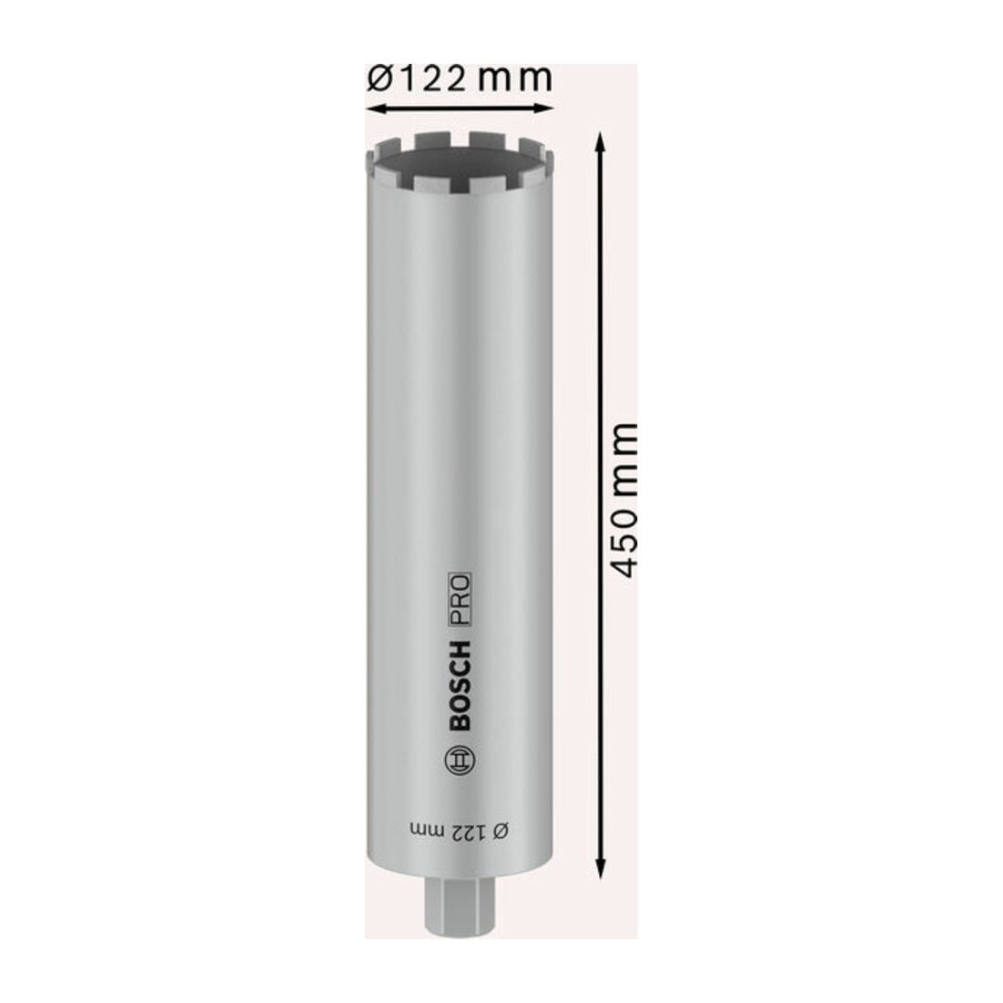 Bosch Diamantbohrkrone Standard for Concrete 1 1/4" UNC 122 mm 450 mm 10 10 mm