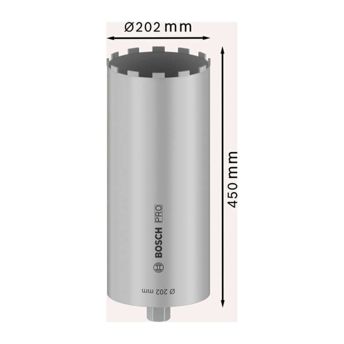 Bosch Diamantbohrkrone Standard for Concrete 1 1/4" UNC 200 mm 450 mm 12 10 mm