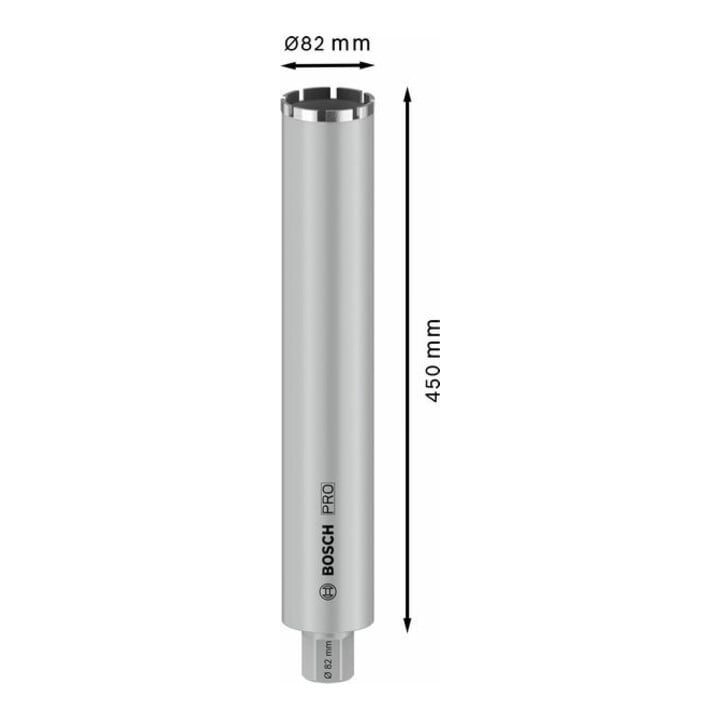 Bosch Diamantbohrkrone Standard for Concrete 1 1/4" UNC 82 mm 450 mm 7, 10 mm