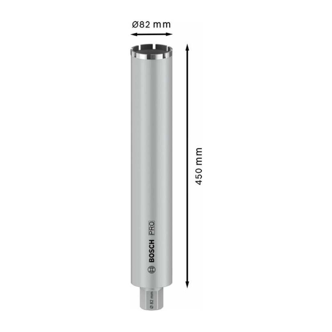 Bosch Diamantbohrkrone Standard for Concrete 1 1/4" UNC 82 mm 450 mm 7, 10 mm