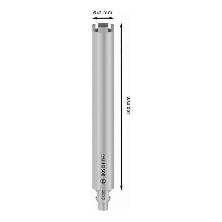 Bosch diamantboorkroon Standard for Concrete G 1/2'' 42 mm 400 mm 4, 10 mm