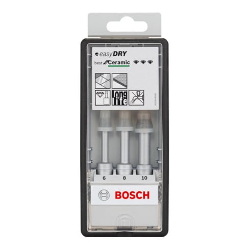 Bosch diamantboren droogboren set Robust Line Easy Dry Best for Ceramic 3-delig 6-10mm