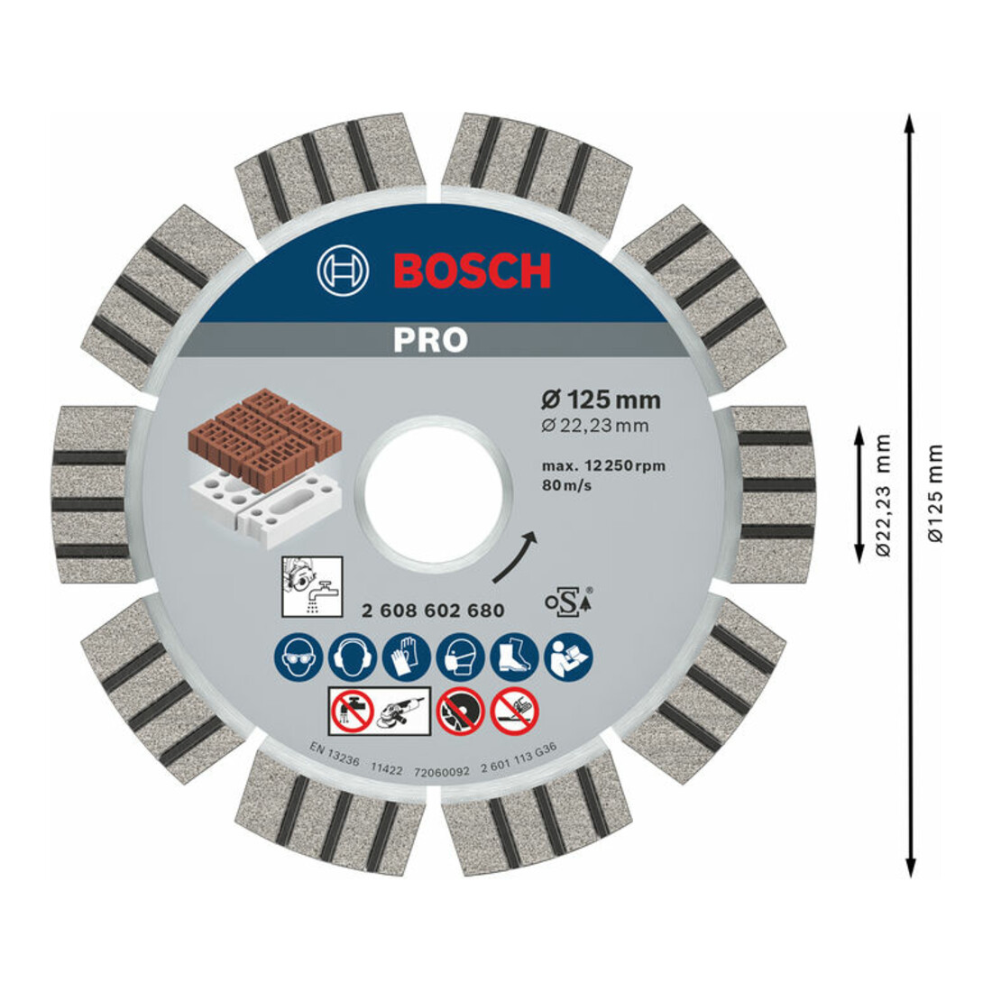 Bosch diamantdoorslijpschijf Best for Abrasive 125 x 22,23 x 2,2 x 12 mm