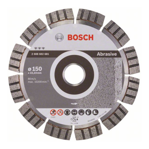 Bosch diamantdoorslijpschijf Best for Abrasive 150 x 22,23 x 2,4 x 12 mm