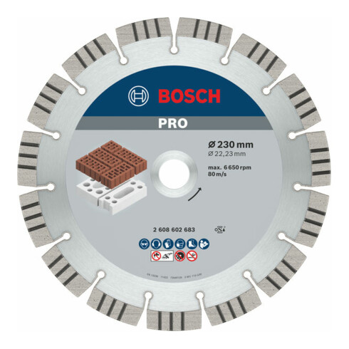 Bosch diamantdoorslijpschijf Best for Abrasive 230 x 22,23 x 2,4 x 15 mm