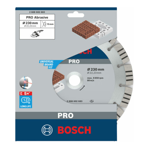 Bosch diamantdoorslijpschijf Best for Abrasive 230 x 22,23 x 2,4 x 15 mm