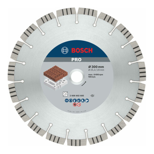 Bosch diamantdoorslijpschijf Best for Abrasive 300 x 20,00/25,40 x 2,8 x 15 mm