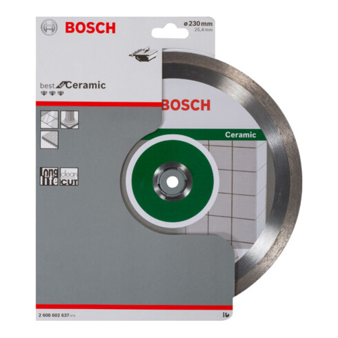 Bosch diamantdoorslijpschijf Best for Ceramic 230 x 25,40 x 2,4 x 10 mm