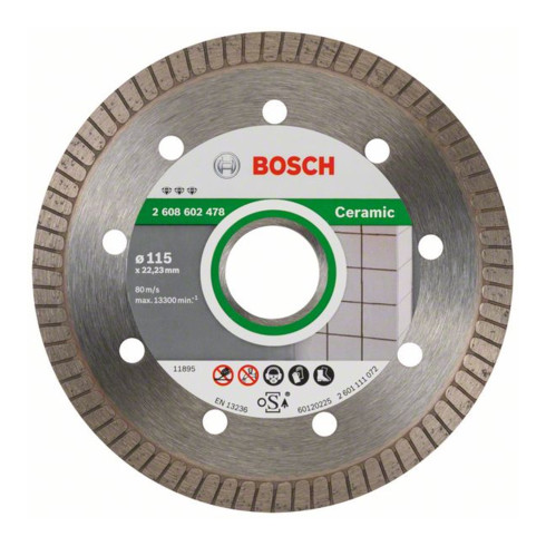 Bosch diamantdoorslijpschijf Best for Ceramic Extra-Clean Turbo