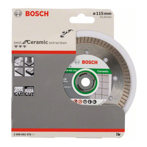 Bosch diamantdoorslijpschijf Best for Ceramic Extra-Clean Turbo