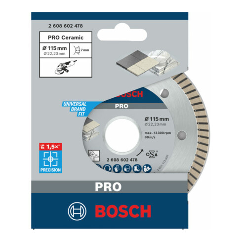 Bosch diamantdoorslijpschijf Best for Ceramic Extra-Clean Turbo