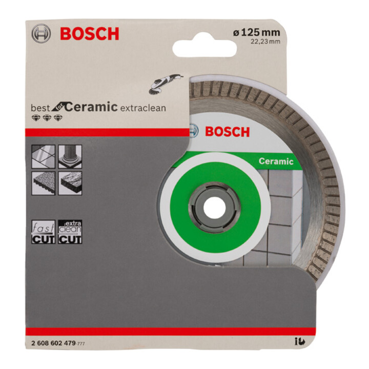 Bosch diamantdoorslijpschijf Best for Ceramic Extra-Clean Turbo 125 x 22,23 x 1,4 x 7 mm