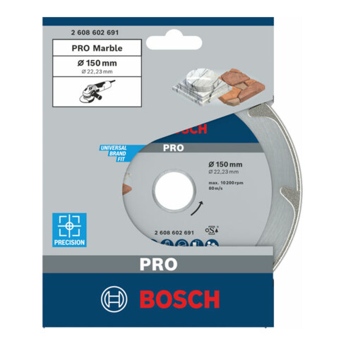 Bosch diamantdoorslijpschijf Best for Marble 150 x 22,23 x 2,2 x 3 mm