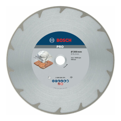 Bosch diamantdoorslijpschijf Best for Marble 300 x 25,40 x 2,6 x 5 mm