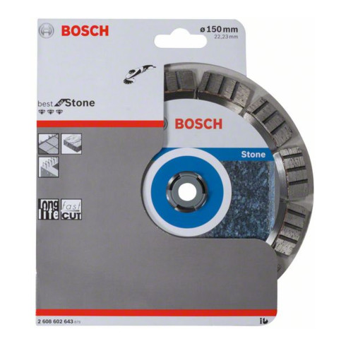 Bosch diamantdoorslijpschijf Best for Stone 150 x 22,23 x 2,4 x 12 mm